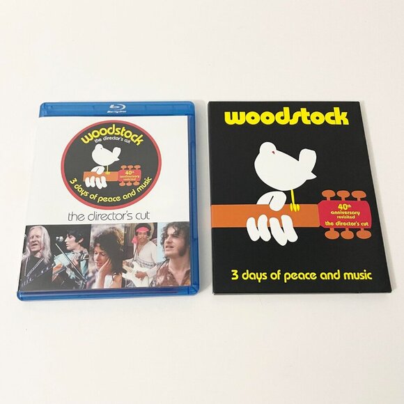 Woodstock Three Days of Peace Music Blu ray 3 Disc Set 40th Anniversary Flaws - Picture 3 of 16